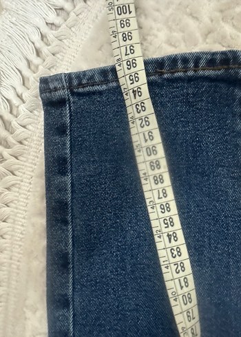 Kadın Lacivert Midi Denim Jean - Görsel 4