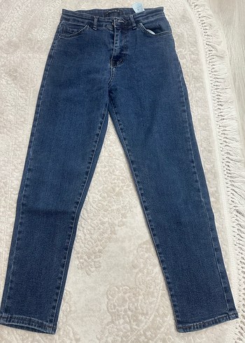 Kadın Lacivert Midi Denim Jean - Görsel 2