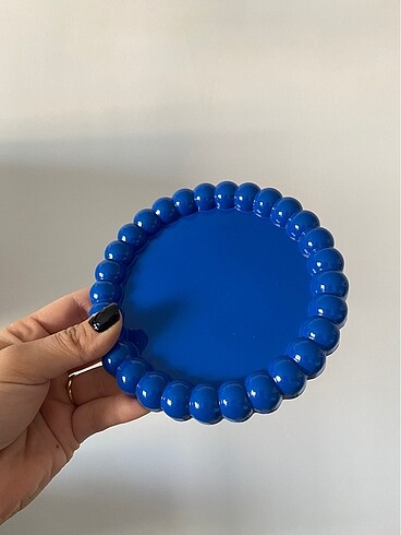 Tasarımcı Kobalt Mavi Dekoratif Tabak
