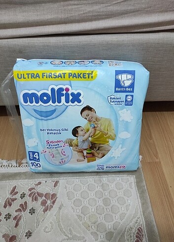 Molfix 4 numara (100 adet) bebek bezi