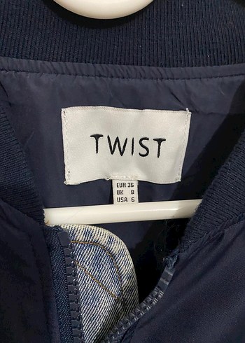 s Beden Mavi Fermuarlı Kadın Streetwear Ceket