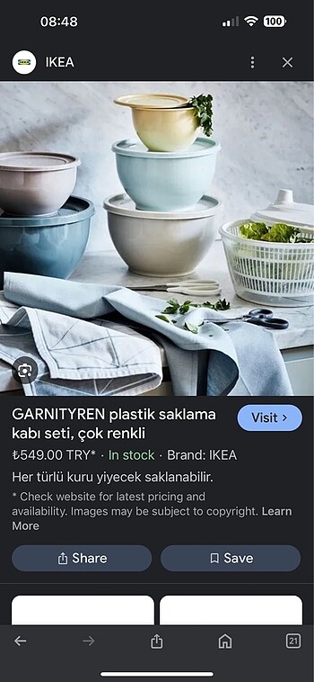 Ikea Ikea saklama kaplari