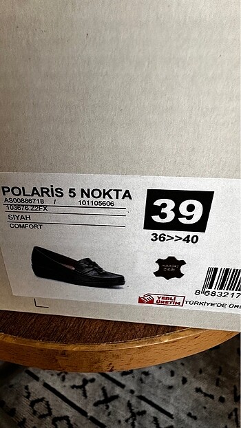 39 Beden siyah Renk Polaros bayan ayakkabi