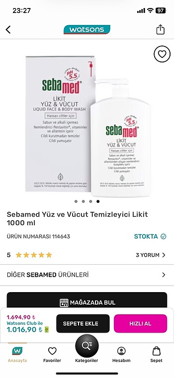 Beden Renk Sebamed
