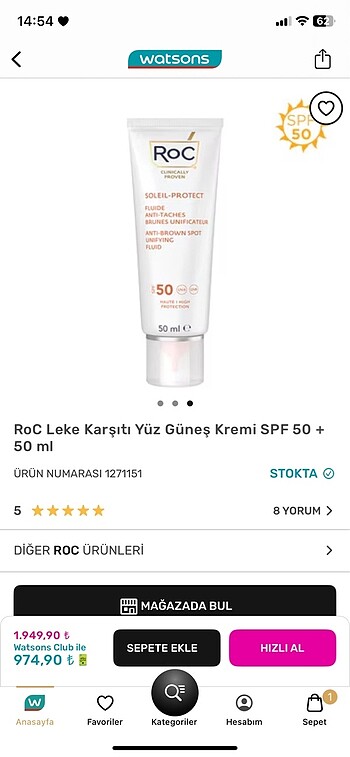 Roc Güneş kremi