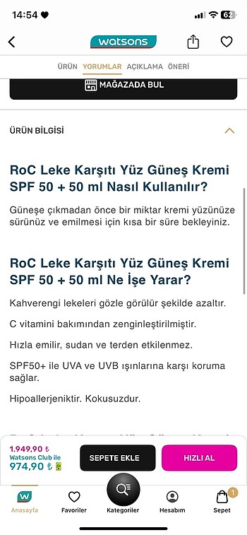 Beden Güneş kremi