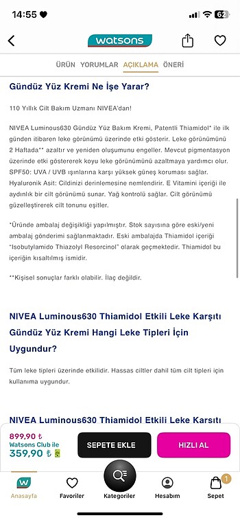 Diğer Güneş kremi