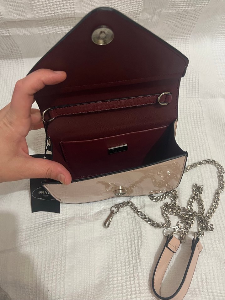 Bej Prada Deri Kadın Çanta - Görsel 2