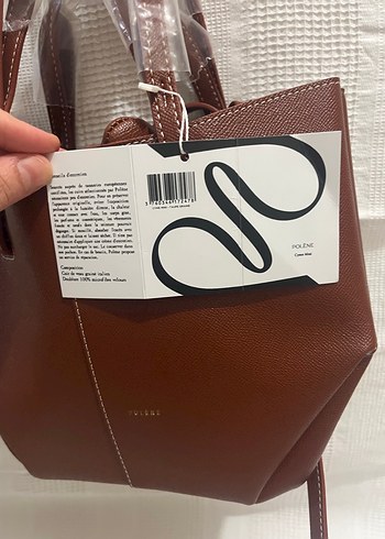 Kahverengi Deri Baskılı Kemerli Kadın Çanta - Görsel 5