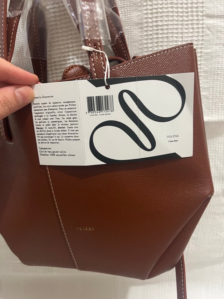 Kahverengi Deri Baskılı Kemerli Kadın Çanta - Görsel 5