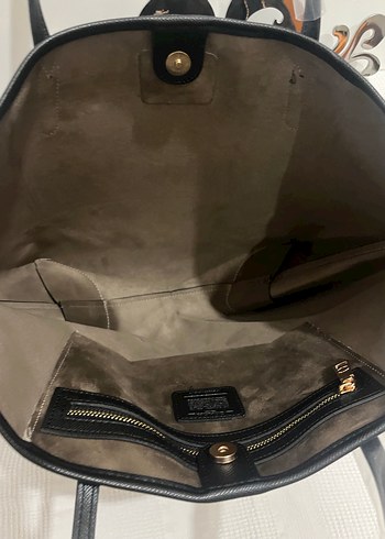 Kahverengi Deri Coach Kadın Çanta - Görsel 2