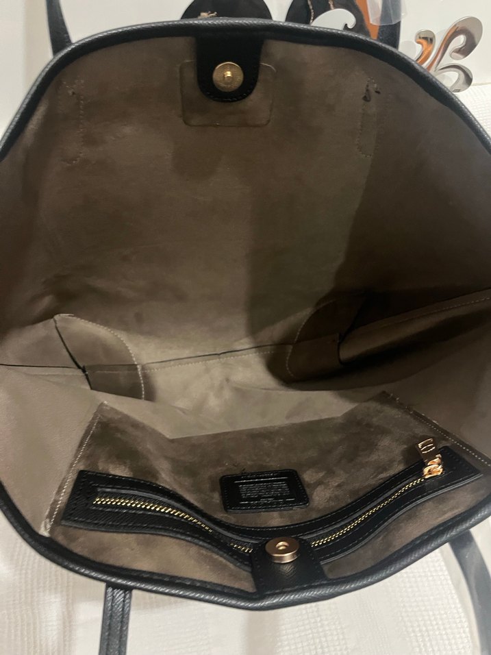 Kahverengi Deri Coach Kadın Çanta - Görsel 2