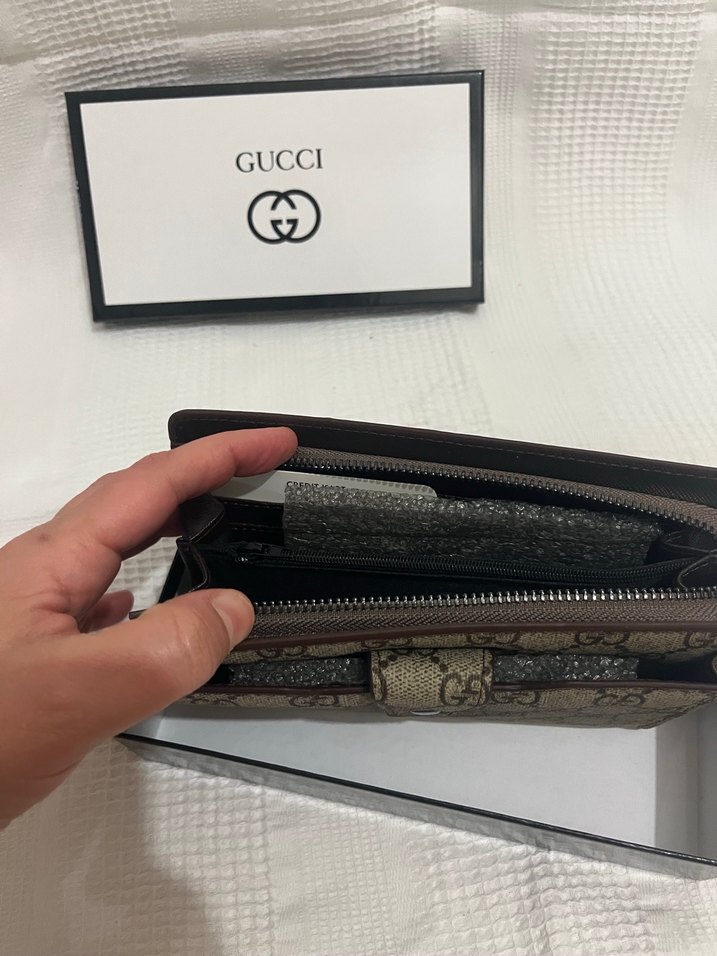 Gucci erkek Deri Cüzdan - Görsel 3