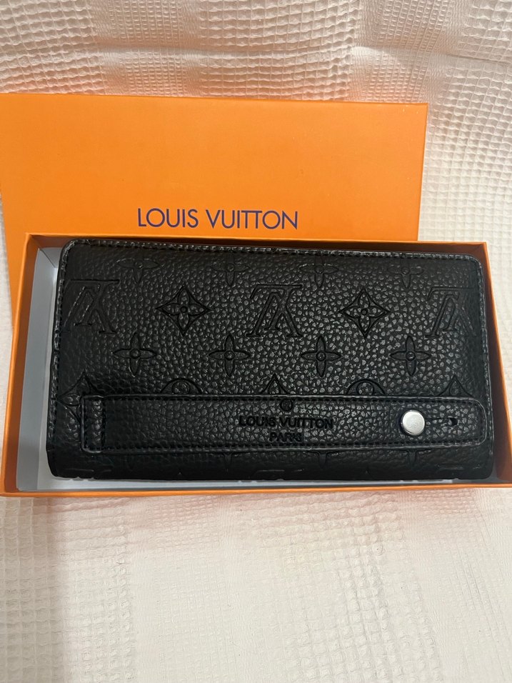 Louis Vuitton Siyah Deri erkek Cüzdan - Görsel 3