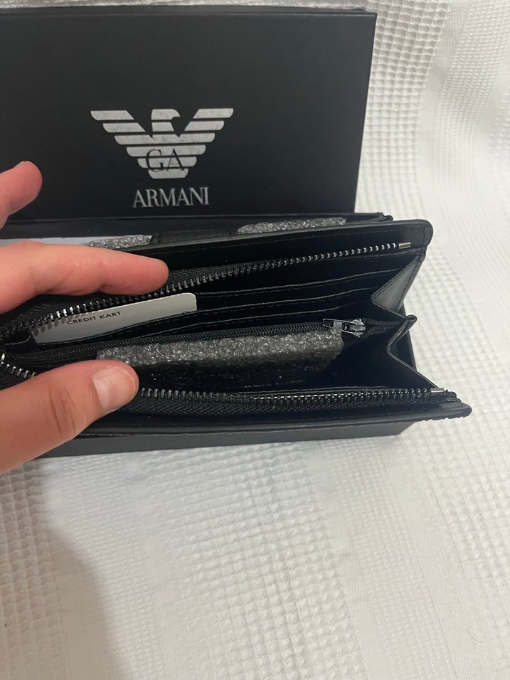 Armani Siyah Desenli Erkek Cüzdanı - Görsel 3