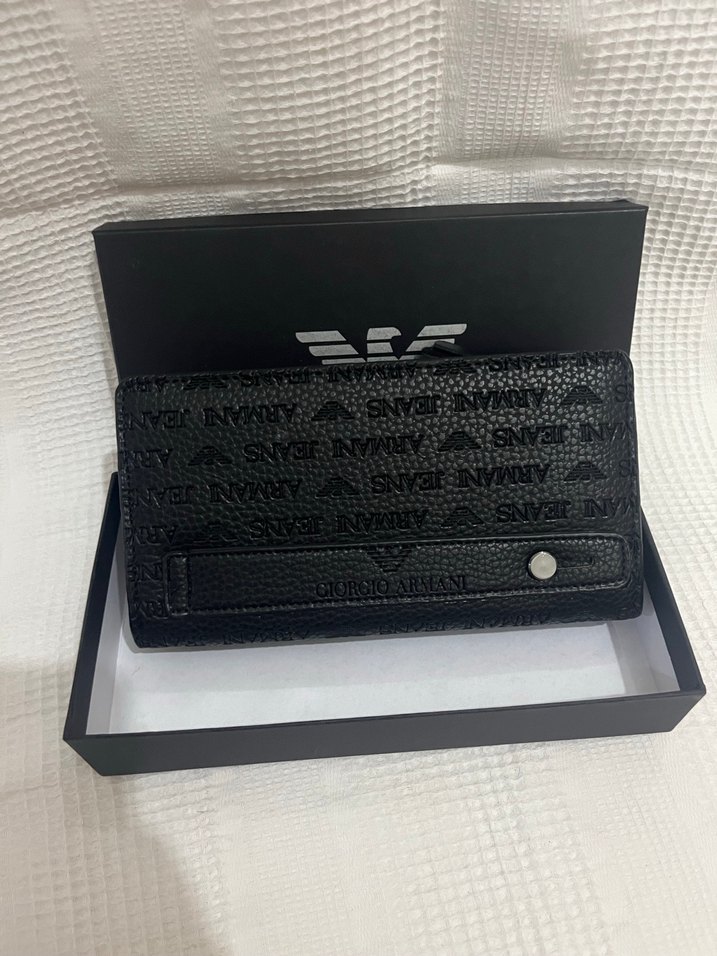 Armani Siyah Desenli Erkek Cüzdanı - Görsel 2