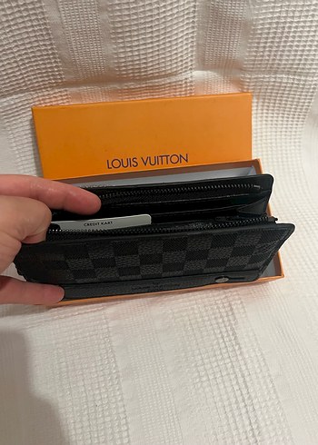 Erkek Siyah Deri Kareli Tokalı Cüzdan - Görsel 3