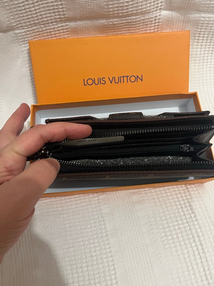 Louis Vuitton Kahverengi Deri erkek Cüzdan - Görsel 3