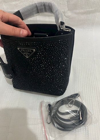 Prada Siyah Payetli Kadın Çanta - Görsel 5