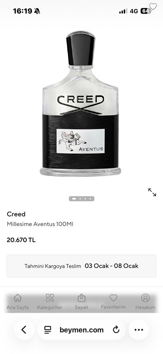 Creed Aventus Siyah Erkek Parfümü - Görsel 4