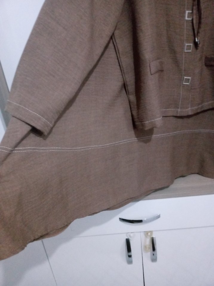 Elele markasına ait harika çıtçıtlı  Kahverengi  etekli Takım - Görsel 4