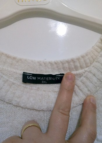 ekru renk Fırfırlı Salaş Kazak - Görsel 3