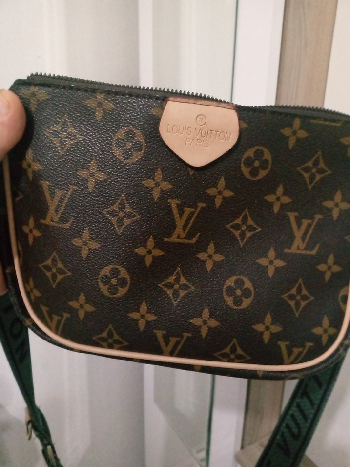 Kahverengi Deri Desenli Kadın Bel Çantası - Görsel 4