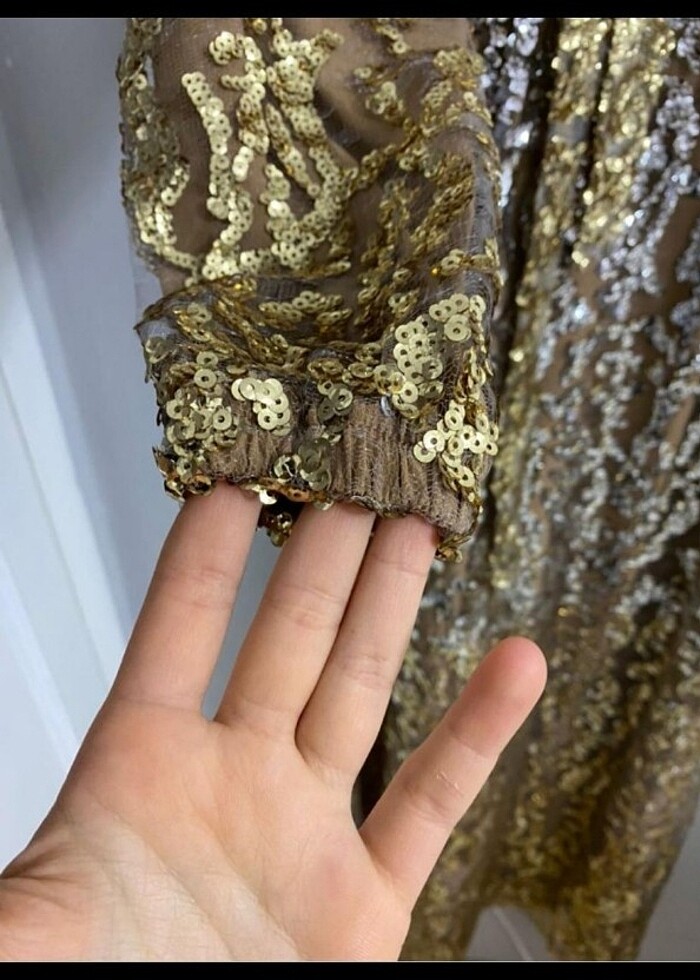 Özel dikim abiye payetli - Görsel 4