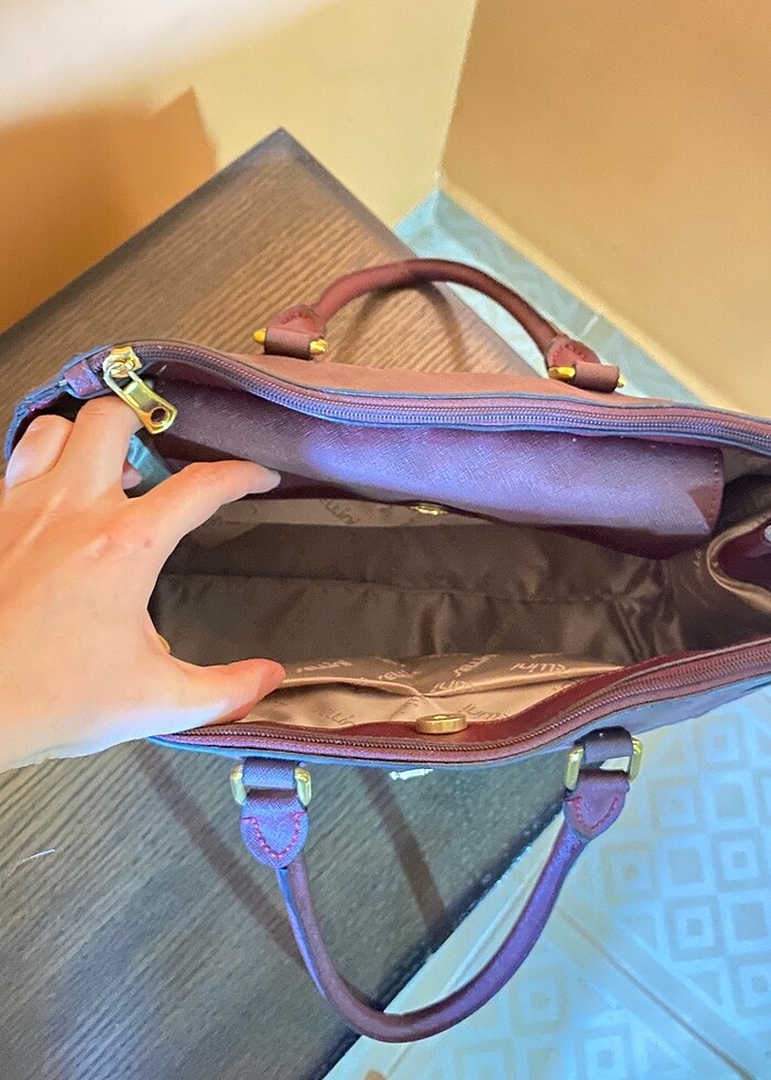 Bordo kol çanta - Görsel 3