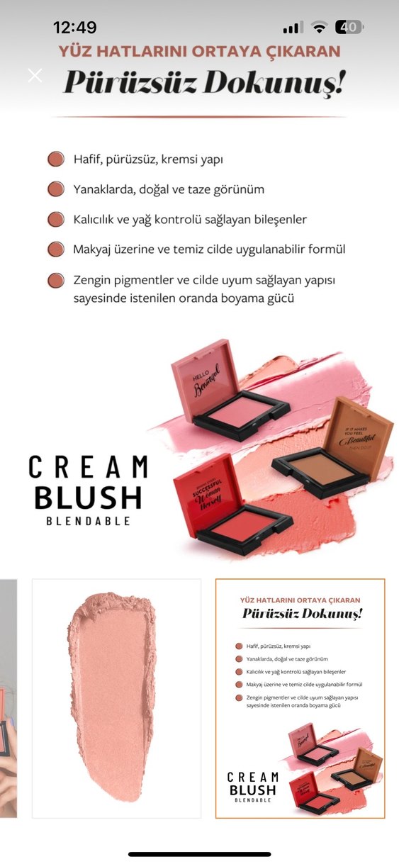 Pastel Krem Allık - Görsel 5