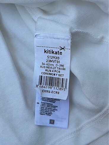 3 Ay Beden Kitikate Mevlüt ve özel gün elbisesi