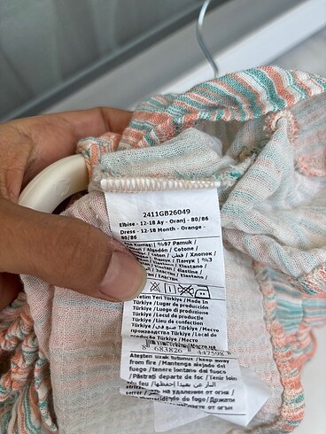 1 Yaş Beden çeşitli Renk Panço müslin elbise