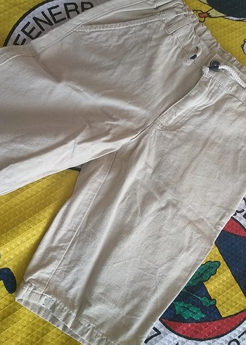 LC Waikiki Erkek Çocuk Beyaz Keten Rahat Kesim Şort