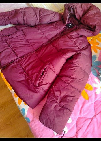 Bordo Kadın Kışlık Mont - Görsel 7