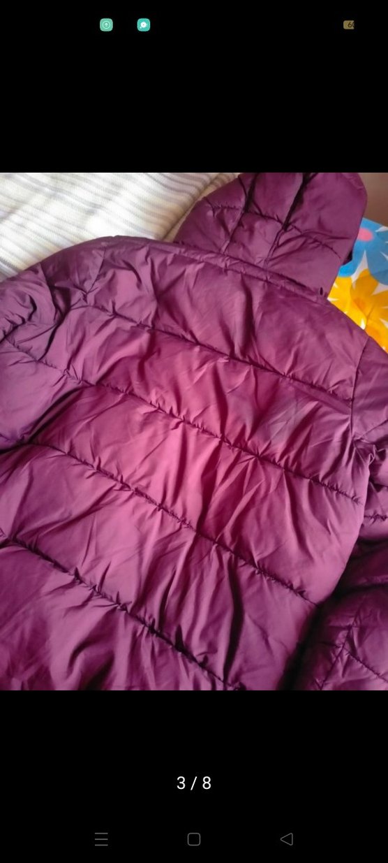 Bordo Kadın Kışlık Mont - Görsel 4