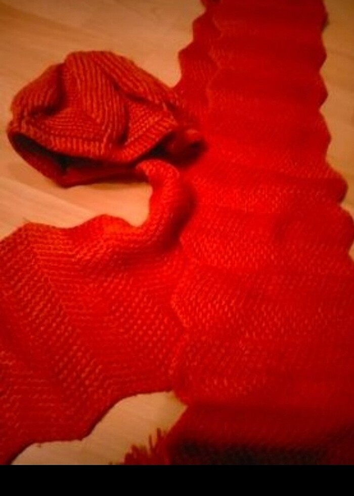 El emeği göz nuru atkı bere seti  - Görsel 3