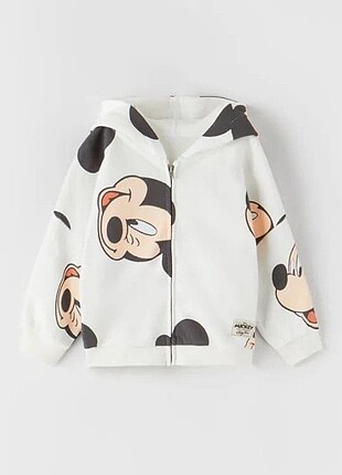 Zara mickey mouse kapşonlu unisex sweat 