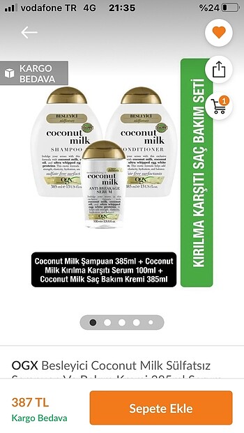 Ogx Hindistan cevizi serisi