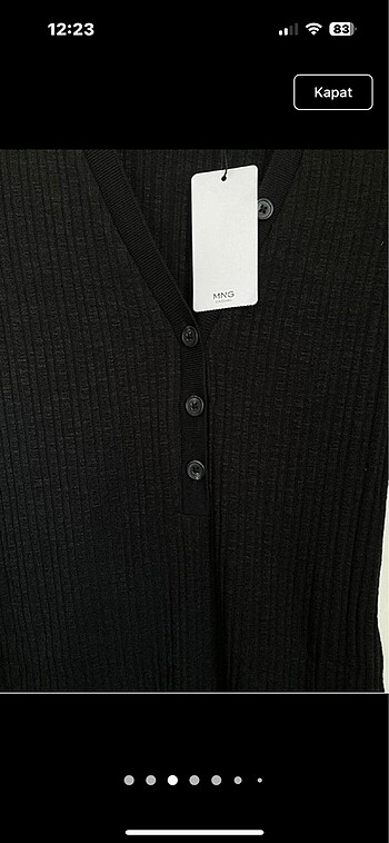 Mango kısa kol triko elbise - Görsel 6