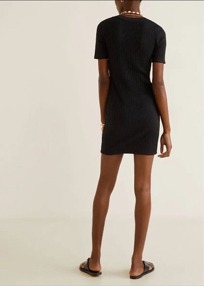Mango kısa kol triko elbise - Görsel 2
