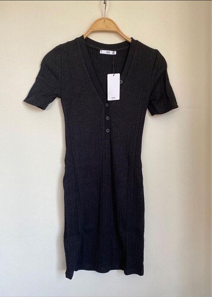 Mango kısa kol triko elbise - Görsel 5