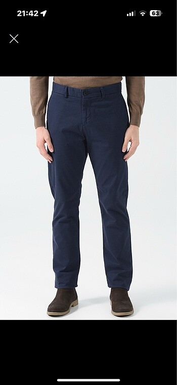 Fabrika erkek regular fit chino pantolon - Görsel 3