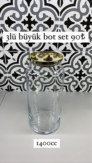 3 lü büyük boy set