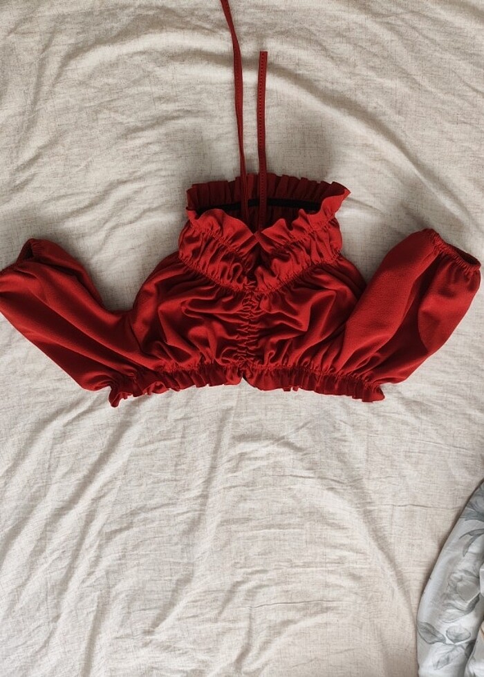 Balon kollu büstiyer  - Görsel 3