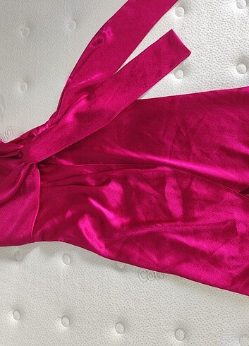 Çapraz detaylı abiye elbise  - Görsel 5