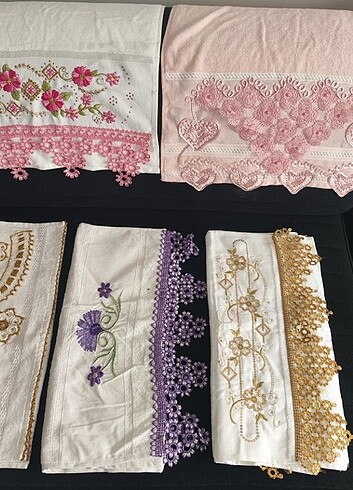 İğne oyalı dantel isleme kenarlı havlu - Görsel 4