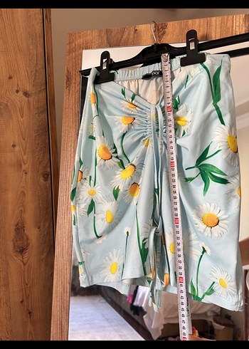 Bohem Papatya Desenli Hamile Mini Şort - Görsel 4