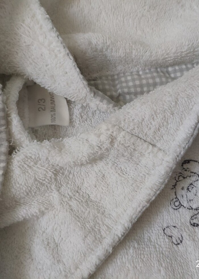 2-3 yaş bambu bornoz - Görsel 2