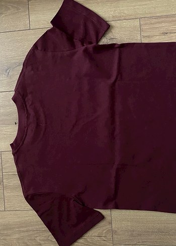 Bordo Kısa Kollu Tişört - Görsel 2