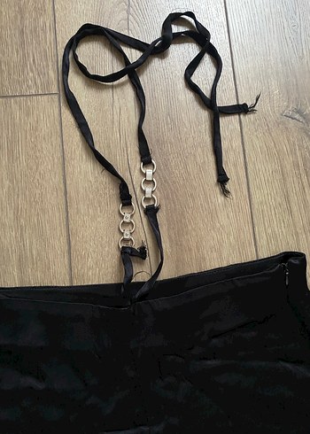 Siyah Saten  Pantolon - Görsel 5